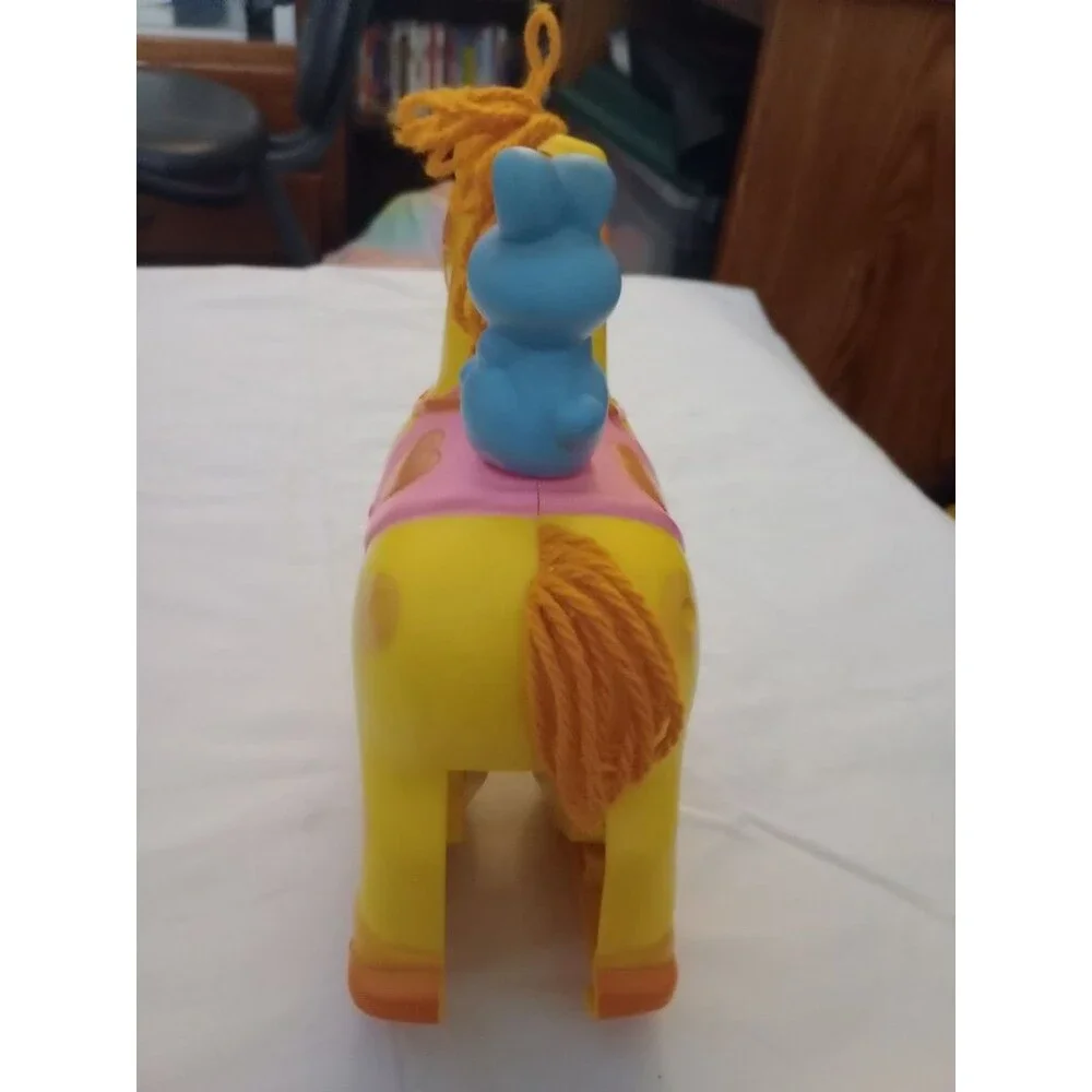 Vintage 1981 Mattel Rock-a-Bye Pony Musical Crib Rail Toy Rocking Horse Works